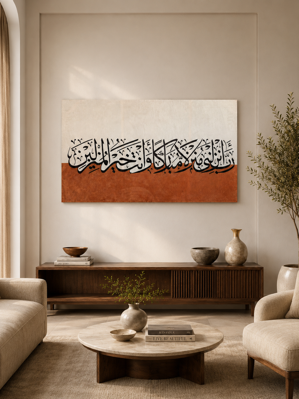تابلوه - رب انزلني منزلا مباركاً